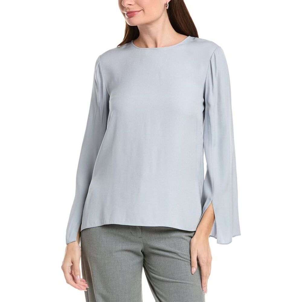Adam Lippes Womens  Bell Sleeve Crewneck, Blue